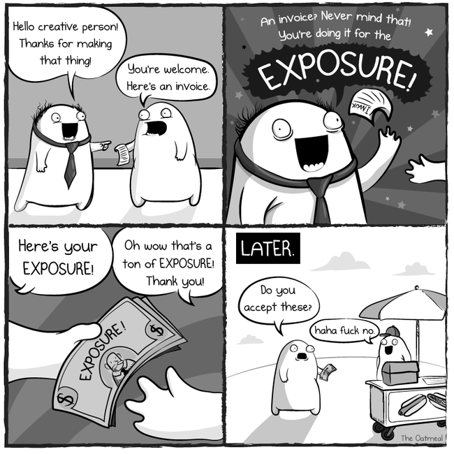 Working for exposure